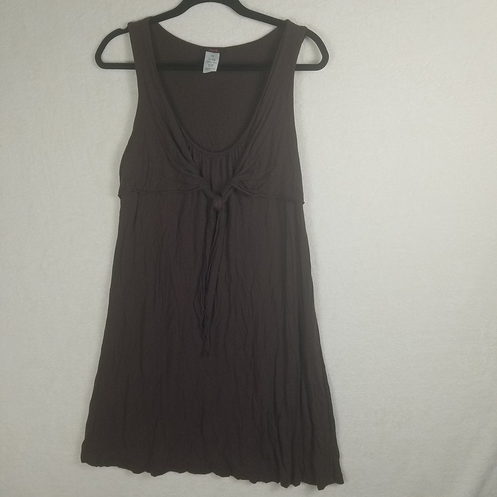mark. Tunic Tank Top Women Large Brown Excellent V-Neck Tie Front Viscose Boho